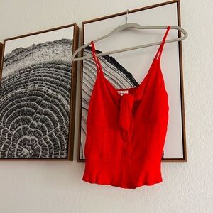 Japna Red Front Tie Tank M